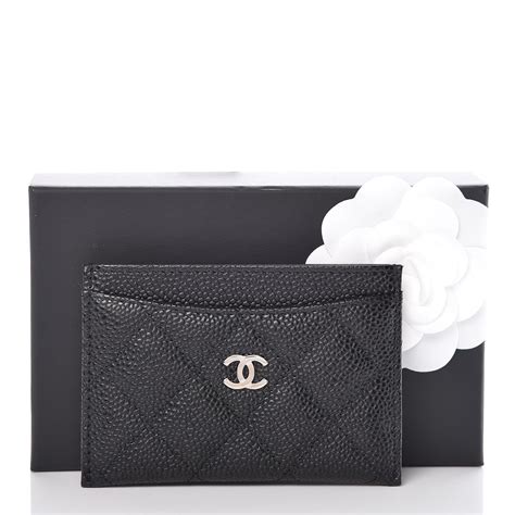 planner chanel|Chanel black caviar card holder.